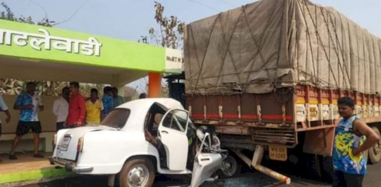 खारेपाटण येथे भीषण अपघात....युवती जागीच ठार