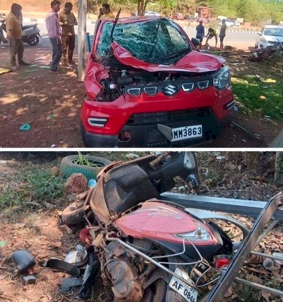 बांद्यात भरधाव कारच्या धडकेत तरुण गंभीर जखमी