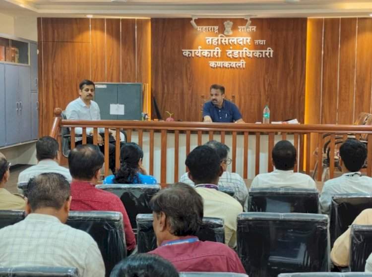 आपत्ती व्यवस्थापनासाठी ग्रामपंचायतींनी सज्ज रहावे.....प्रांताधिकारी जगदीश कातकर यांचे आदेश