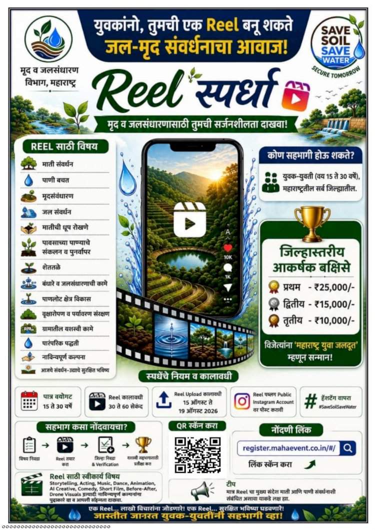 रील बनवा अन् २५ हजारांचे बक्षीस जिंका!